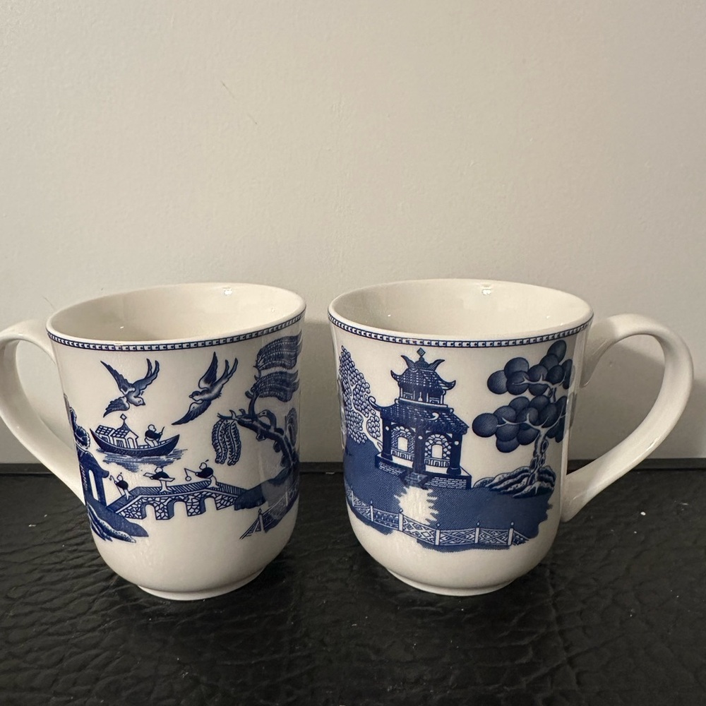 Blue Mugs Johnson Bros England 1883 12 oz
